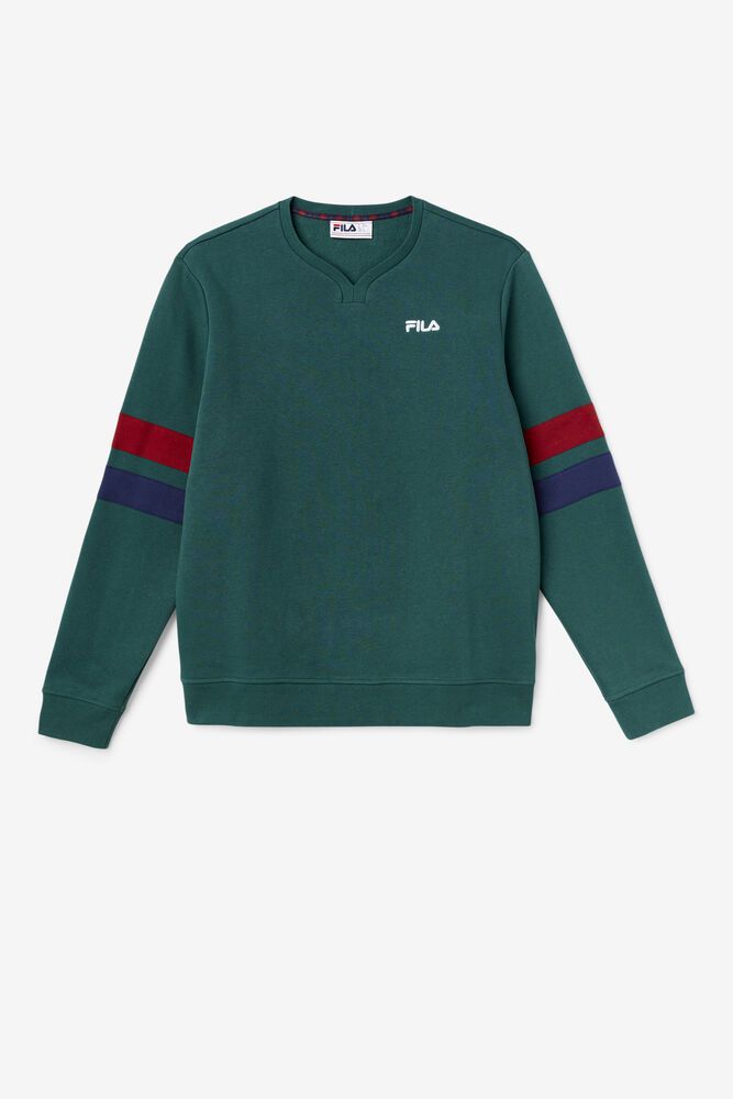 Fila Genser Herre Grønn Faneel Crew 375604-FTD